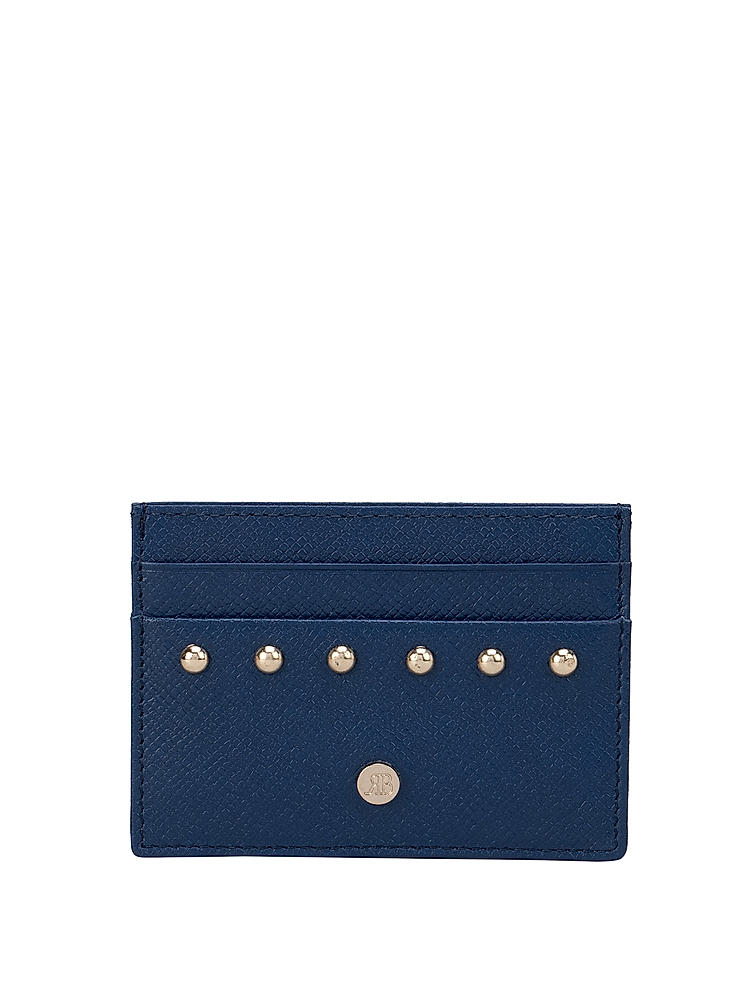 Blue Franzy Card Sleeve With Gold Embellishments